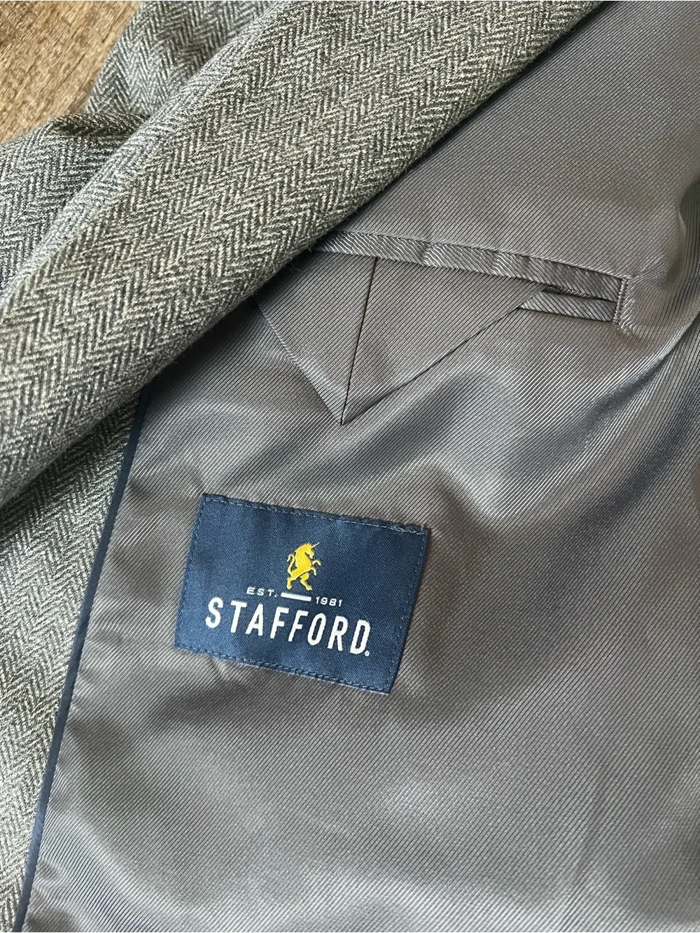 Stafford‎ Men's Classic-Fit Herringbone Sport Coat-Size 52L